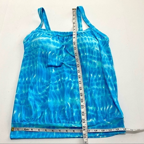 Lands' End Blouson Tummy Hiding Tankini Top Swimsuit 6D - Picture 11 of 12